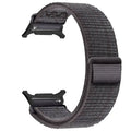 Nylon Solo Loop Strap for Samsung Galaxy Watch 7 Ultra 47mm Braided Band Bracelet for Galaxy 7 Ultra Quick Connector Watchband Qme Black Blue-B Galaxy Watch 7 Ultra