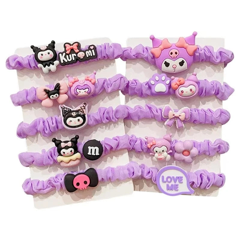 Clow Mi Cartoon Hair Tie Cute Gentle Clips Accessories Students Qme