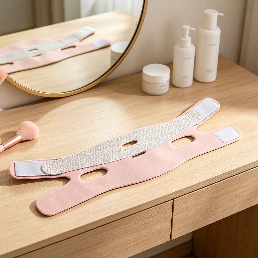 V-shaped Face Lifting bandage for Firming and Shaping Adjustable High Elastic Comfortable Night Wear Face Caring Supplies Qme
