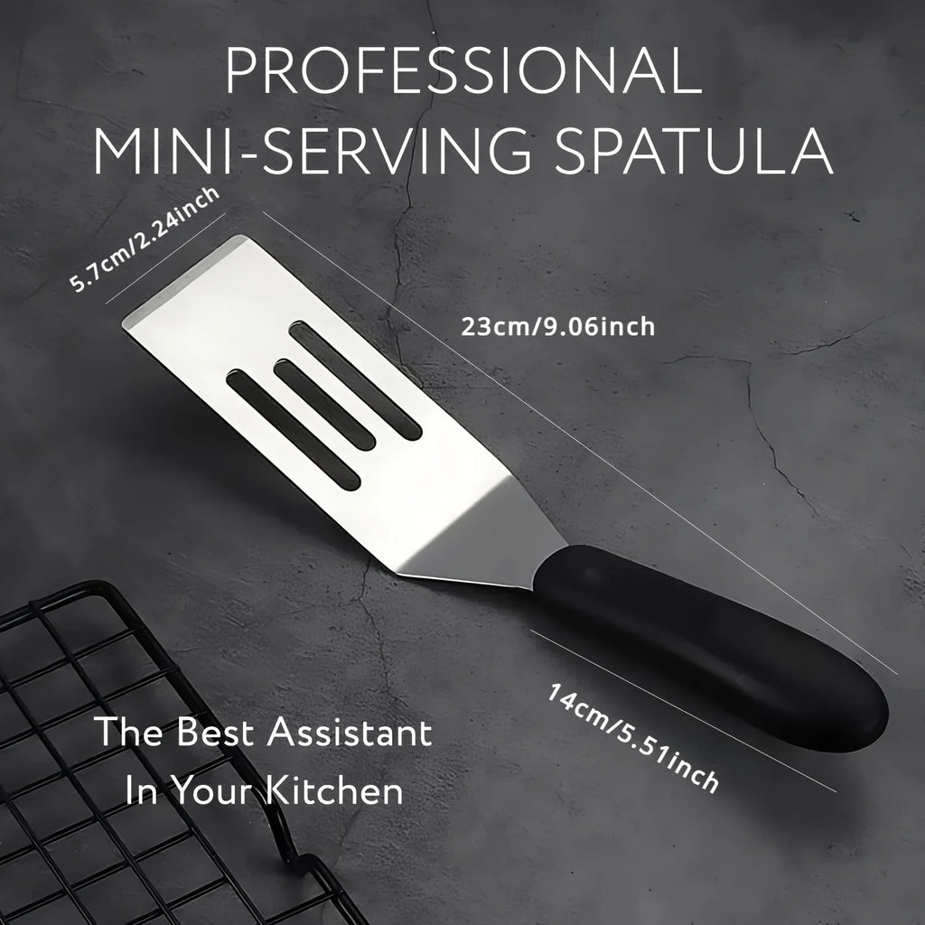 1pc, Mini Spatula, Stainless Steel Small Spatula For Restaurant Kitchen Use, Metal Spatula For Cooking Brownie, Cookie, Lasagna Qme