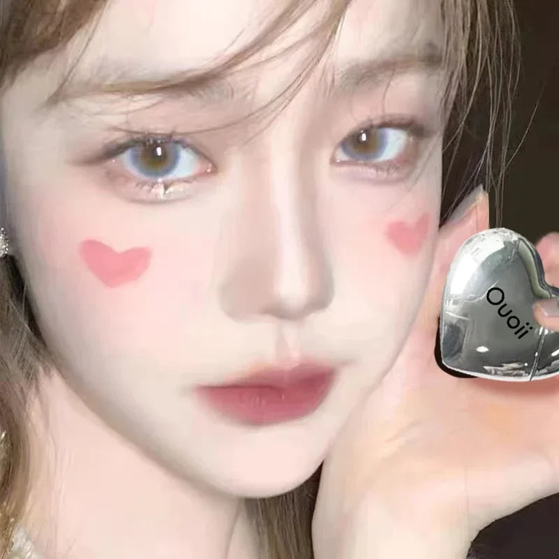 Lavender Matte Liquid Blush Velvet Heart Strawberry Peach Face Pigment Lasting Beauty Natural Cheek Tint Cream Blush Makeup Qme