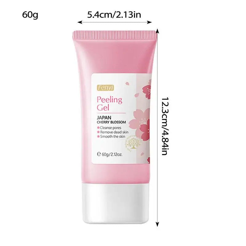 Face Peeling Gel Cherry Blossom Deep Cleansing Gel Facial Scrub Dead Skin Remover Skin Brightening Gel Facial Peel Face Qme