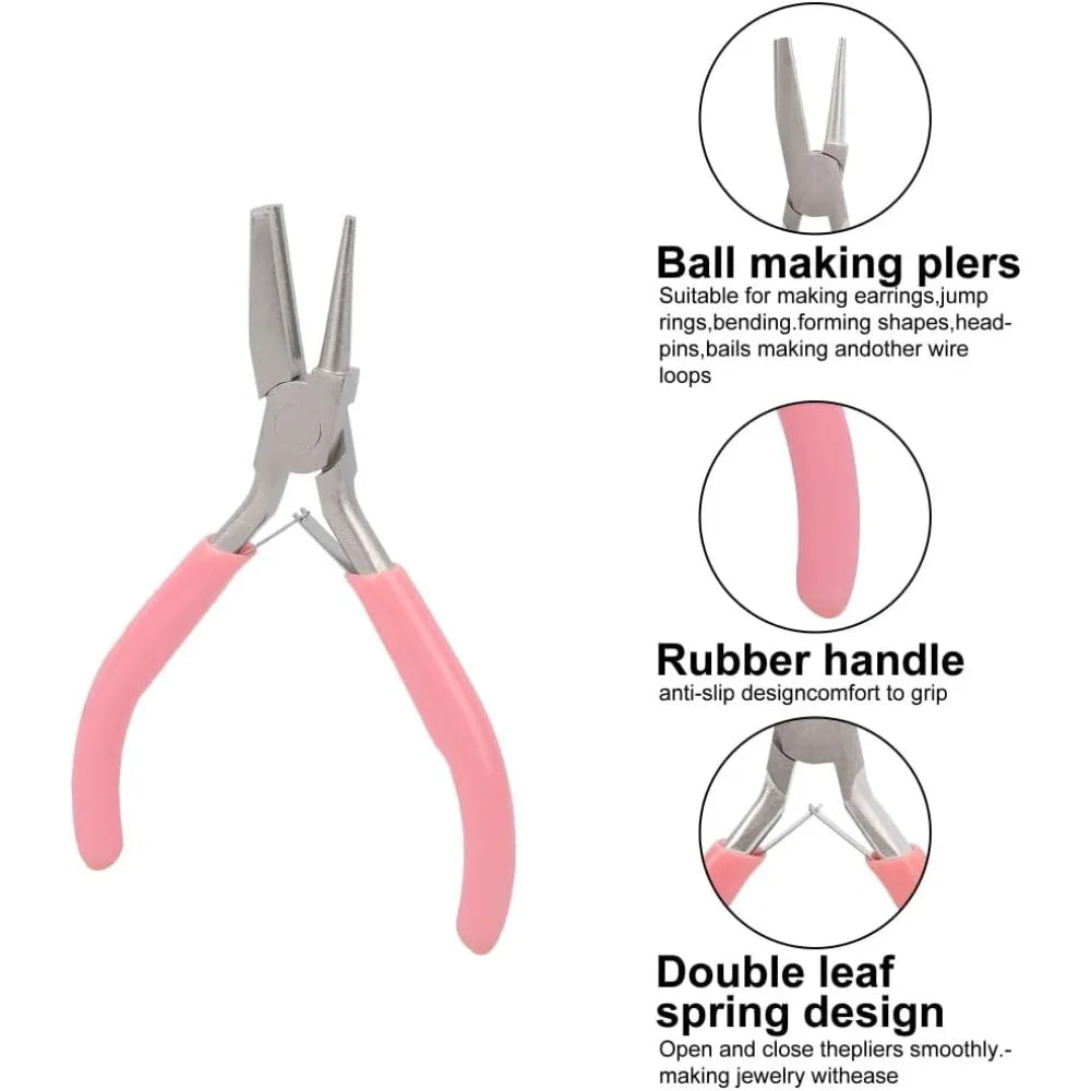 Jewelry Making Plier Beadsmith Concave Nose Pliers - Steel Wire Rings and Bending Tools - Jewelry Making Tools Metal Ring Making Qme