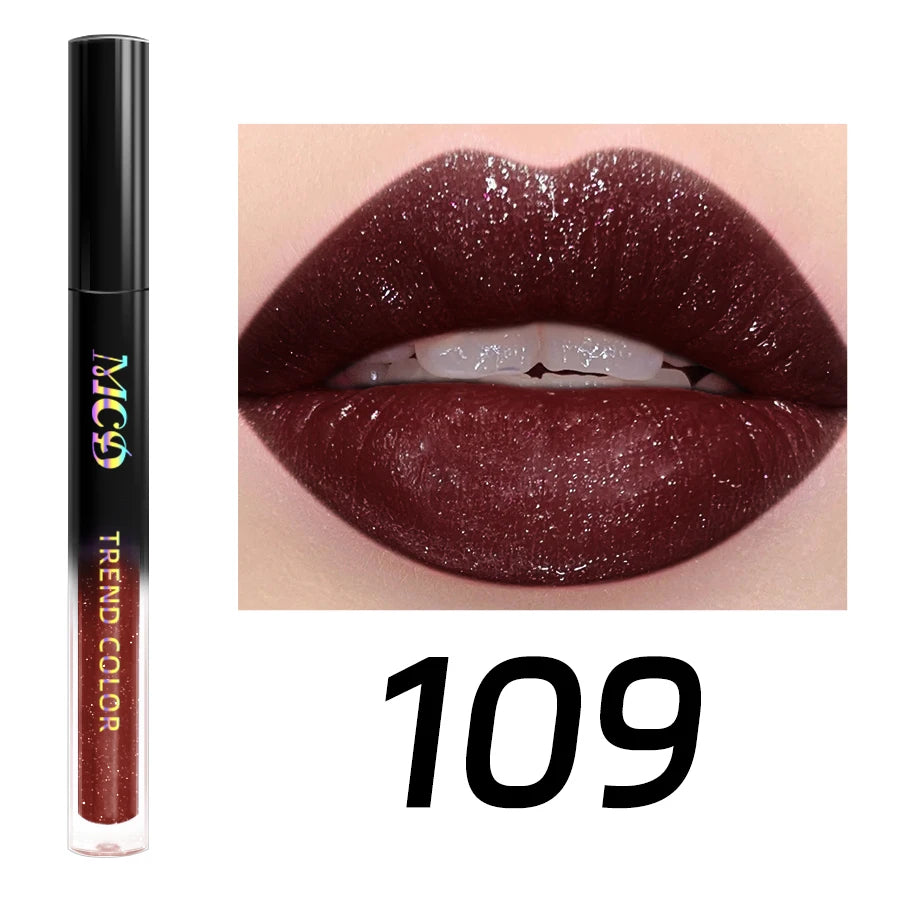 15 Glitter Lip Glaze Long Lasting Waterproof Liquid Lipstick Dewy Qme 109