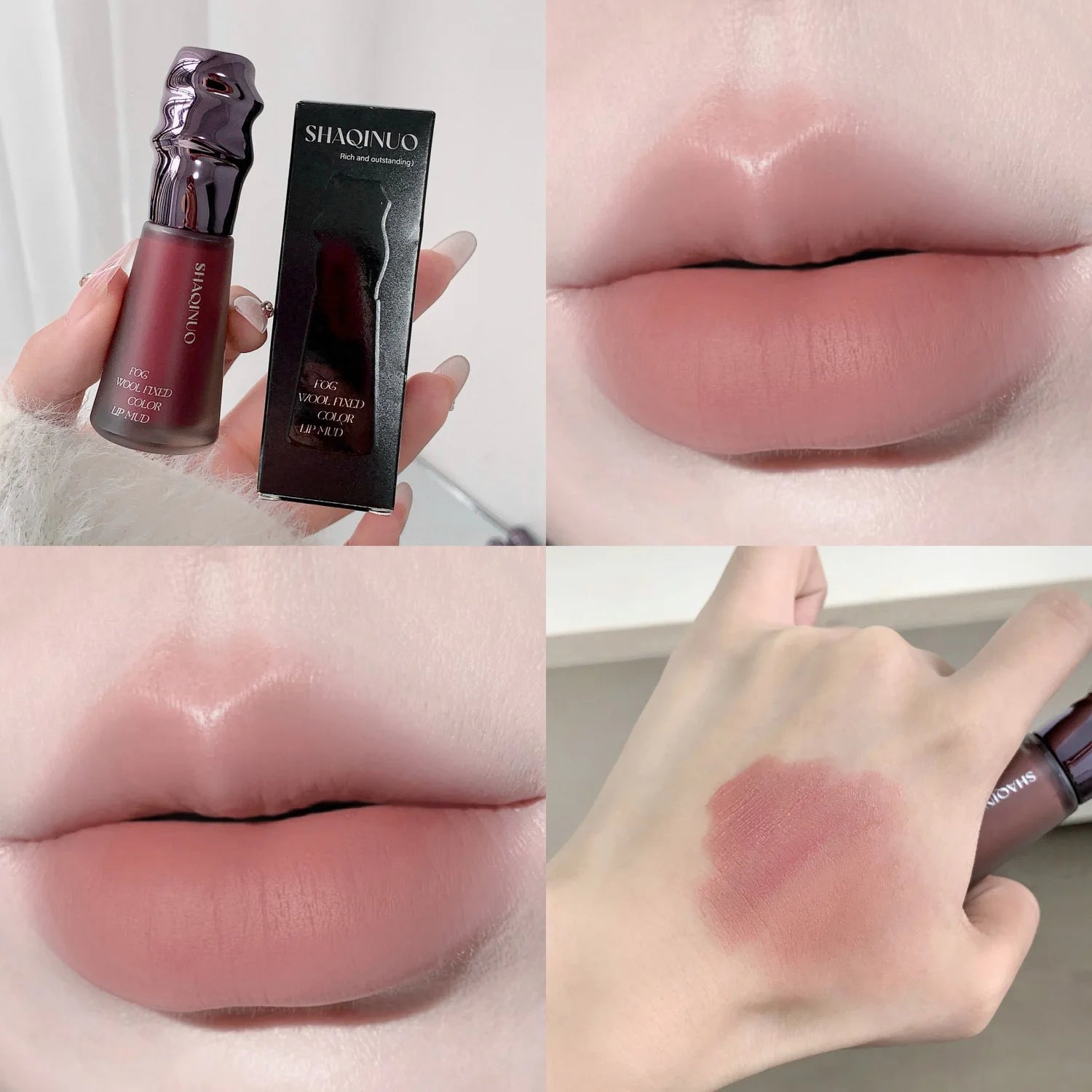 SHAQINUO Matte Velvet Autum&winter Lip Mud Cream Clay Long-lasting Qme S9055-01