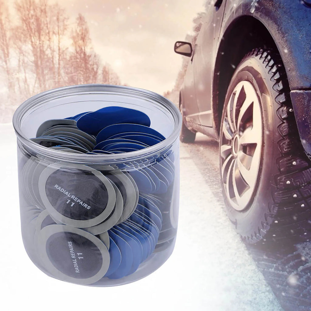 Tire Repair Patch Rubber Tire Repair 43mm Car Round Natural Rubber Tire Tyre Puncture Repair Cold Patch Tubeless Patches Qme