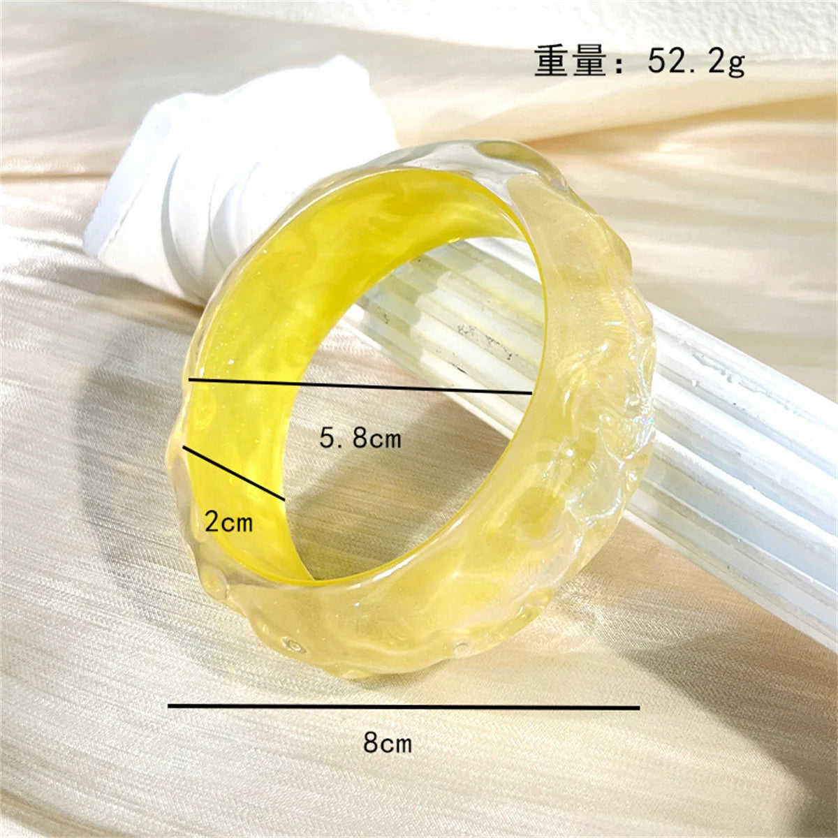 Twisted Shaped Irregular Fashion Resin Bracelet for Women Girl Summer Vacation Bangle Hip Hop Y2K Ins Style Bangle Female Qme 02