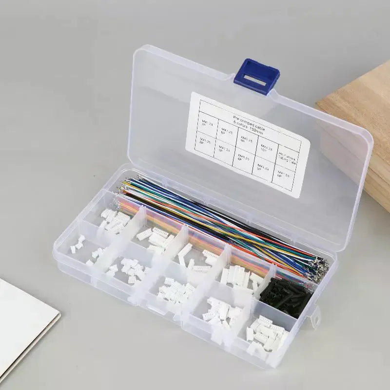 1.25mm Pitch Connectors Socket And Plug With Pre-Crimped Cables Kit 15cm Wire Qme