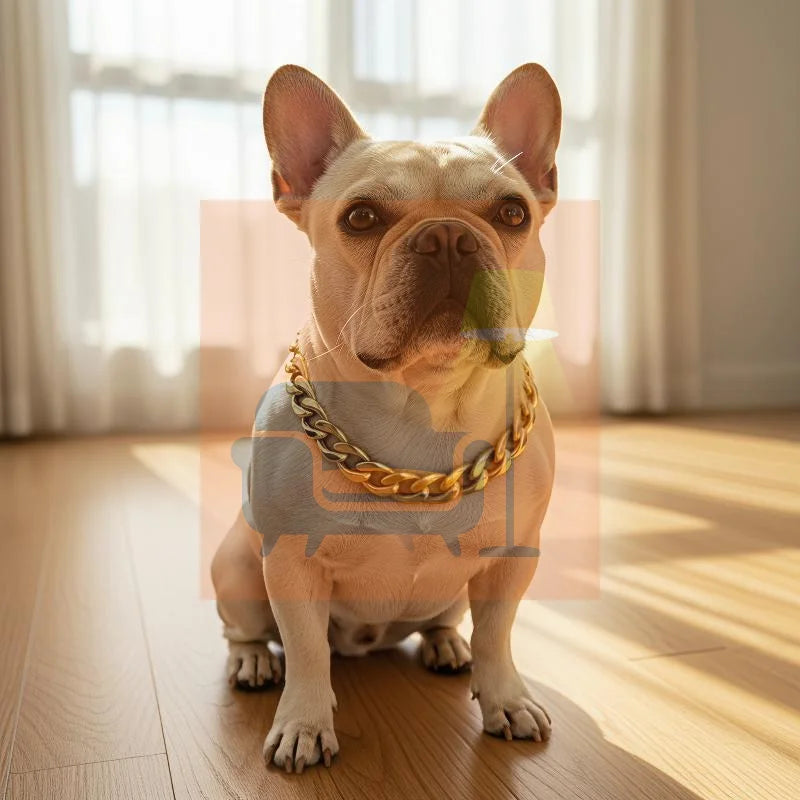 Dog Chain Cuban Collar Walking Metal Chain Collar With Design Secure Buckle Pet Cat Cuban Collar Jewelry Accessories Qme