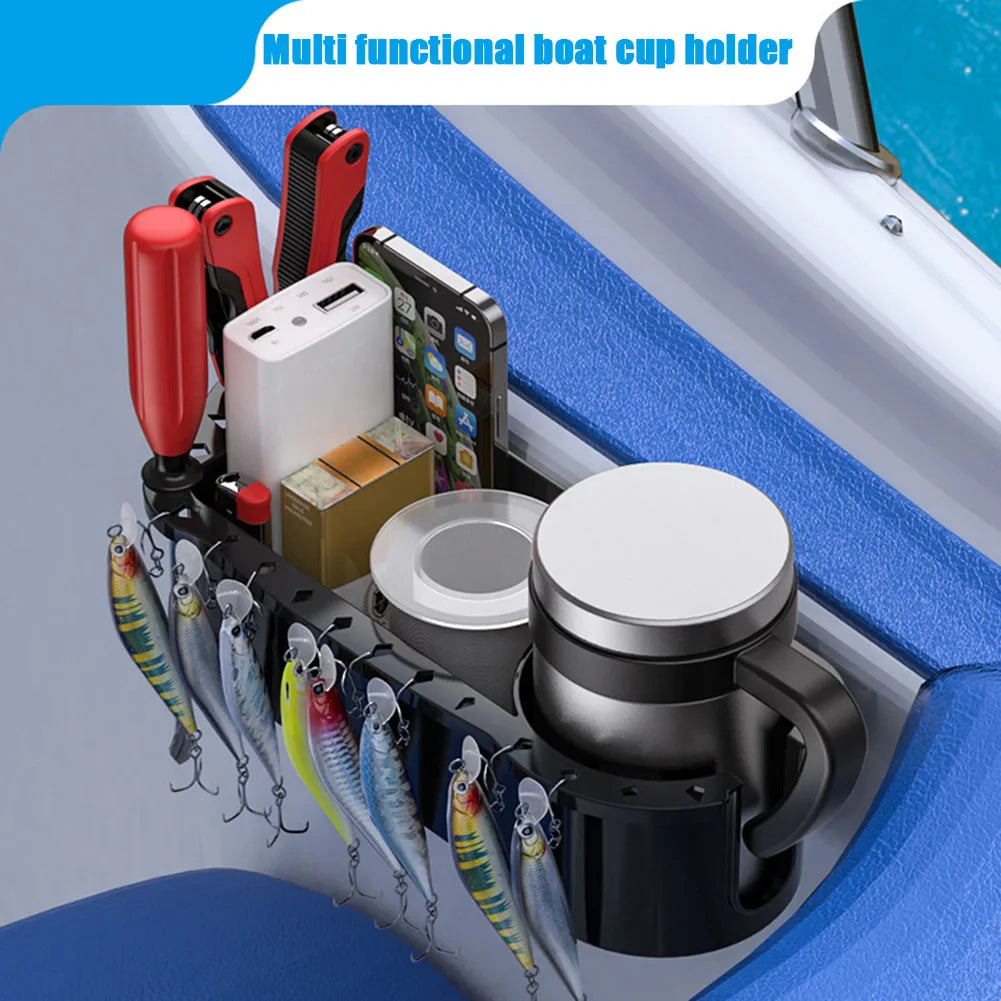 Boat Caddy Organizer Boat Storage Organizer Boat Fishing Caddy Cabin Marine Tools Storage Tray for Boat Kayak Pontoon Bass Boat Qme