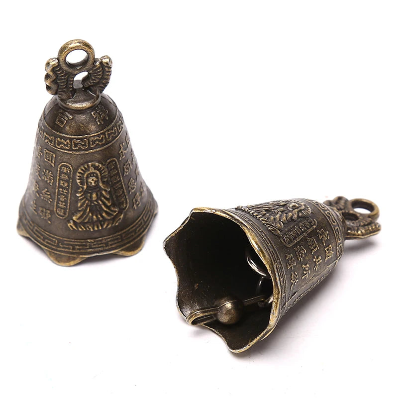 Feng Bell Invitation Buddha Buddhism Guanyin Bells Antique Mini Brass Qme