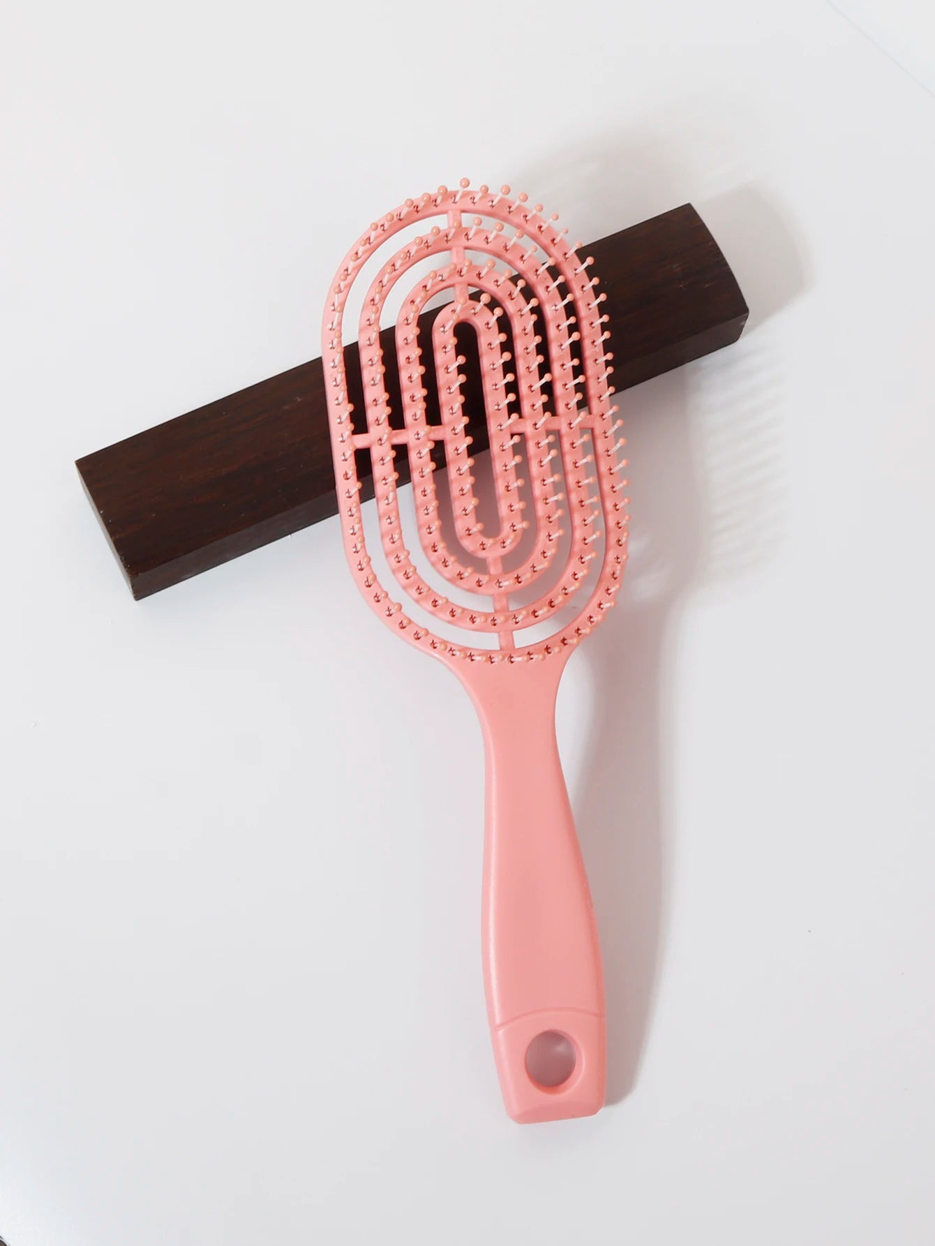 Relaxing Elastic Massage Comb Portable Hollow Comb Scalp Massage Brush Salon Styling Tool Oval Comb Special for real hair wigs Qme Pink