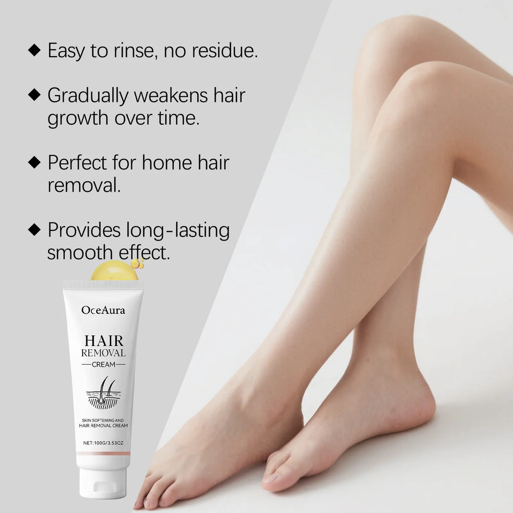 Oceaura Hair Removal Cream Legs Arms Full Body Use Skin Softening Qme