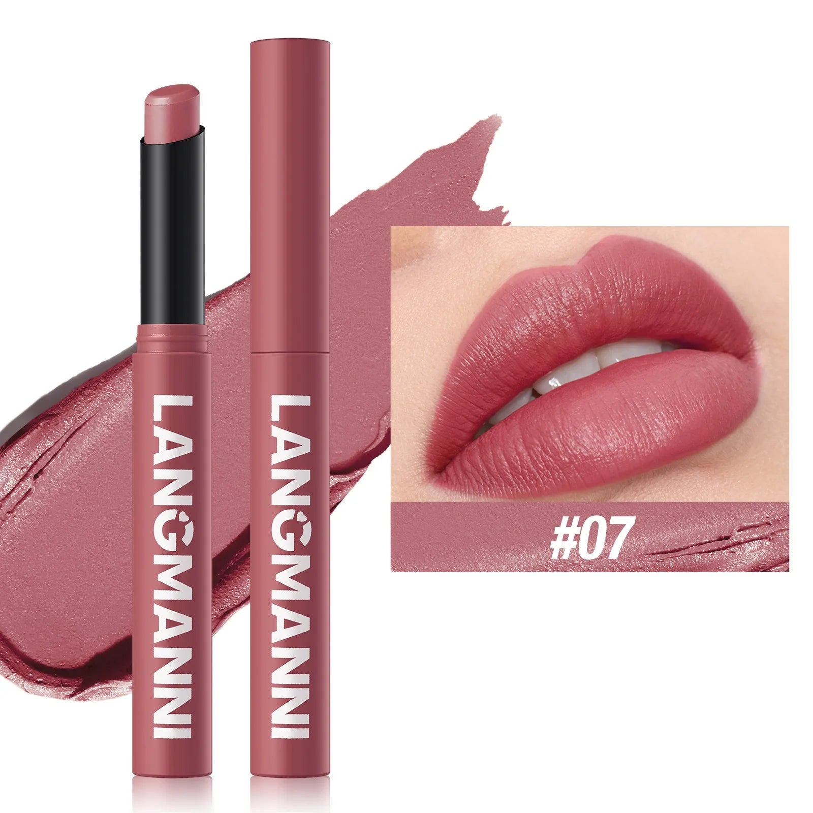 Slanted Tip Lipstick High Shine Pearl Lipstick with Glitter Creamy Texture Hydrating Long Lasting Lip Makeup Cosmetics Lip Stick Qme Matte 07