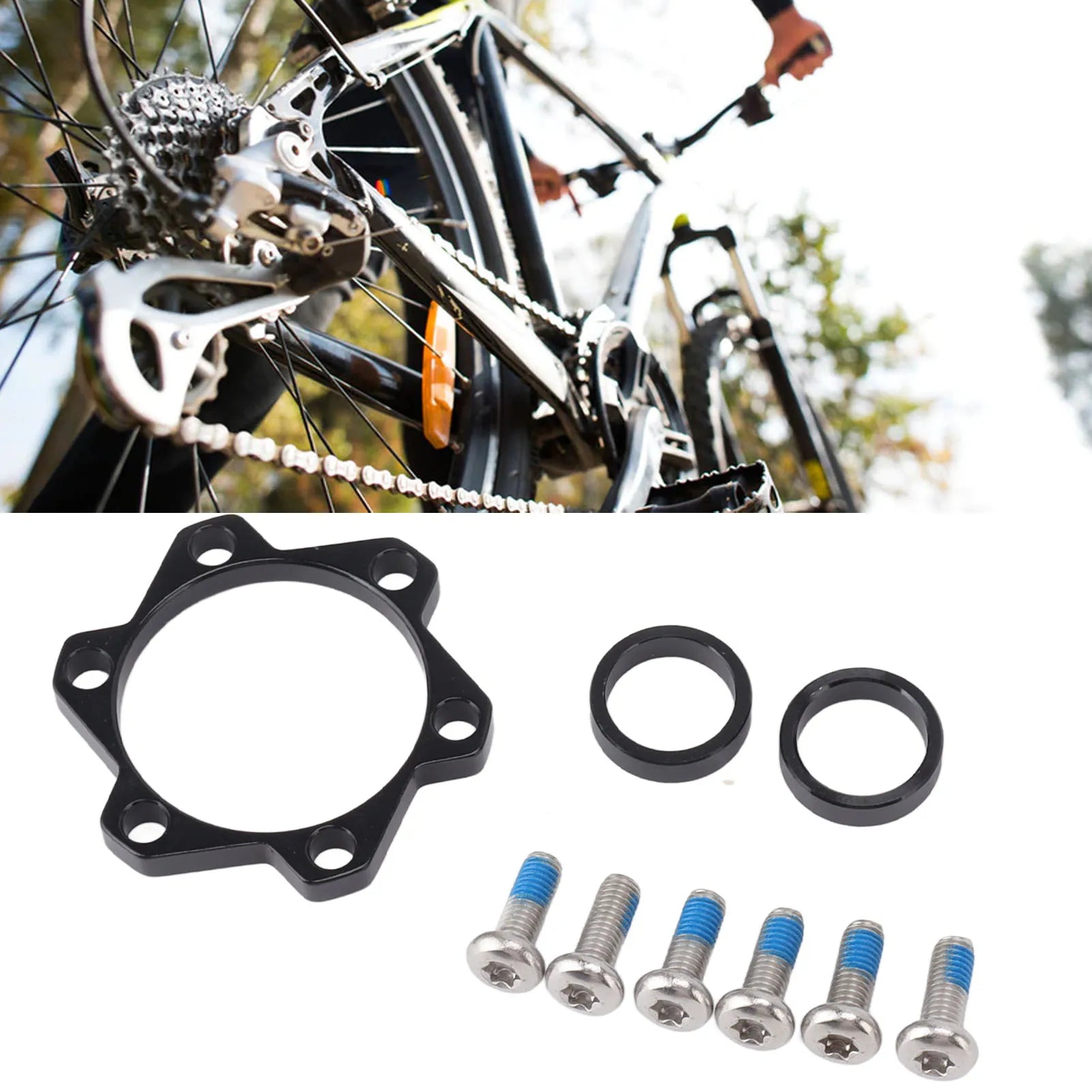 15mm Bike Front Hub Adapter Aluminum Alloy 100mm to 110mm Bike Boost Hub Conversion Set for DIY 100mm to 110mm Front Hub Adapter Qme