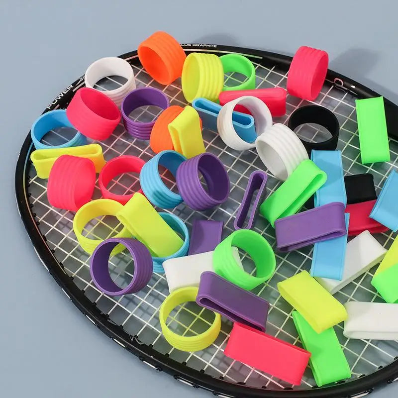 Lot Silicone Tennis Racket Grip Ring Handle Closure Rubber Qme