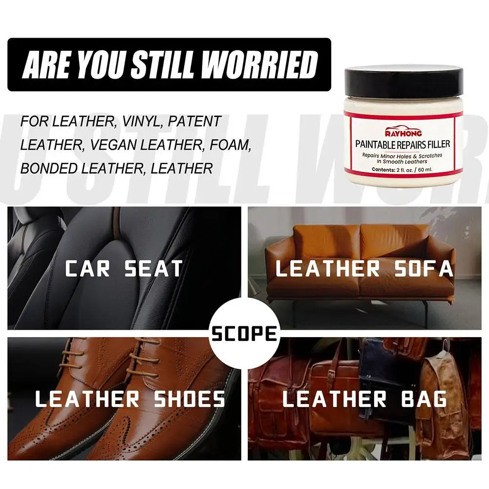 Auto Leather Restoring Paste Car Seat Scratch Refurbishment Damage Qme