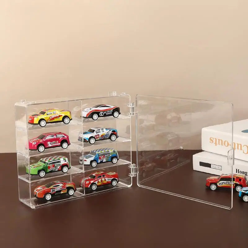 1Pc Car Model Dust-Proof Display Stand Transparent Toy Car Placement Box Compact Car Model Storage Display Box. Qme