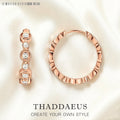 Rose Gold Creole Circles Hinged Hoop Earrings Europe Style Glam Trendy Fine Jewerly For Women Gift In 925 Sterling Silver Qme Default Title