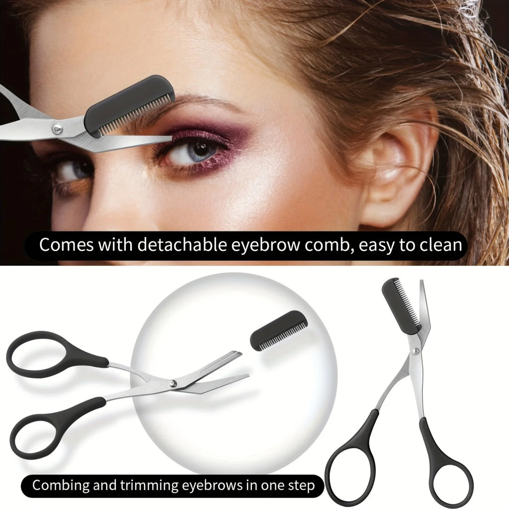 1set Eyebrow Grooming Razor Tool, Multifunctional Eyebrow Beauty Kit, Includes an Exfoliating Skin Smoothing Tool, Qme