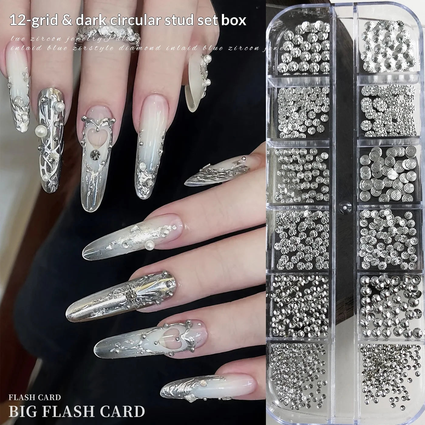 Punk Charm Box 1 Metal Design Nail Art Perfect Fashionistas Qme