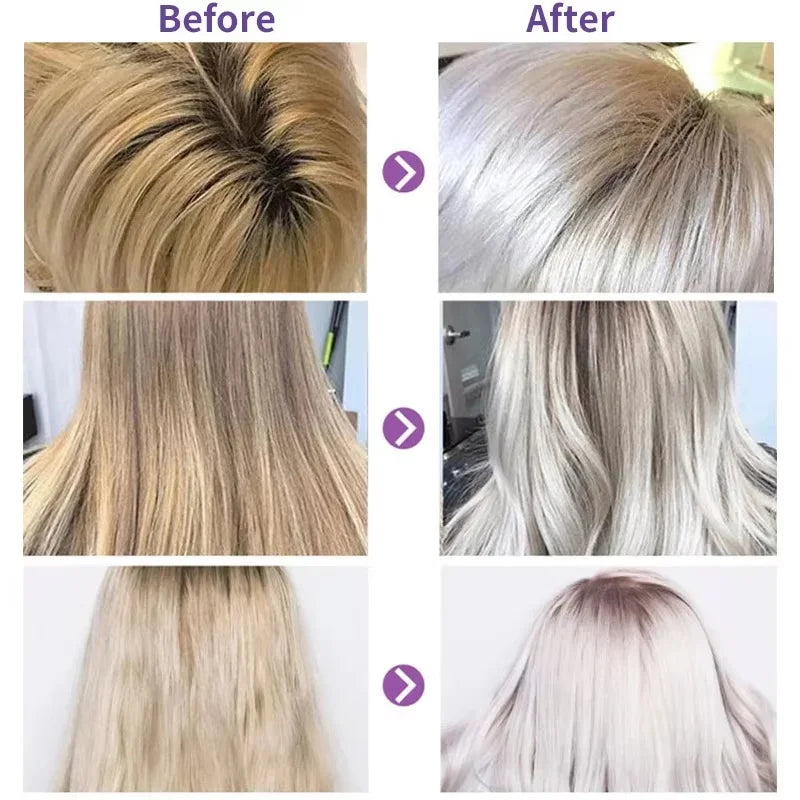 Keratin Purple Hair Mask 100g Repair Treatment for Gray & Yellowing Hair, Anti-Brass Toning Mask for Blonde & Bleached Hair Qme