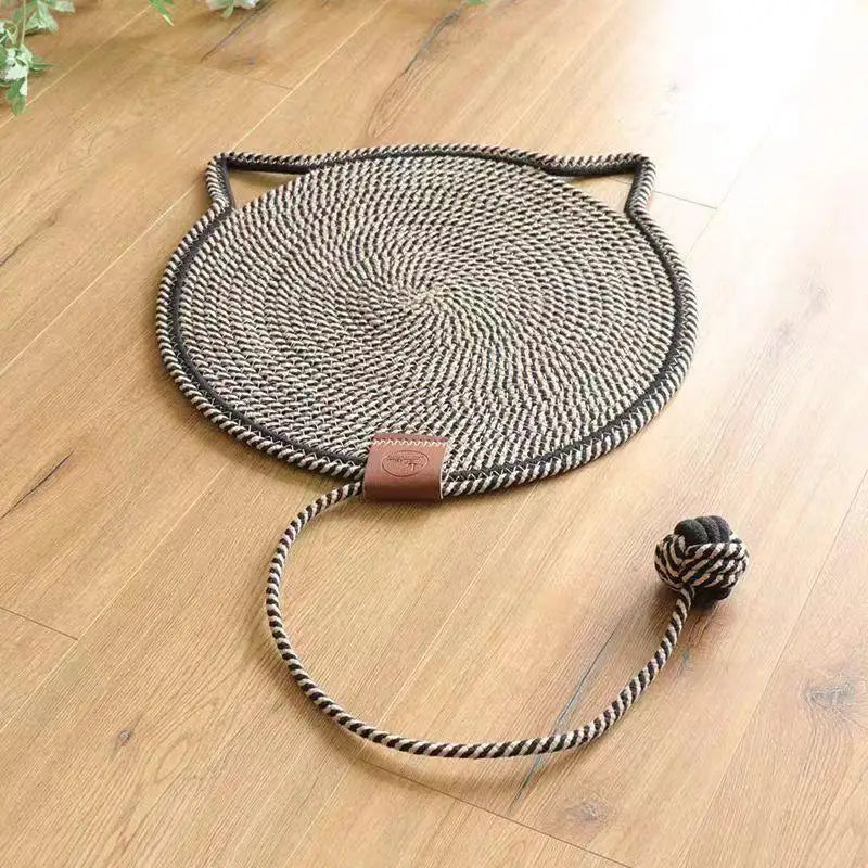Cat Scratching Board Pet Supplies Indoor Round Shape Scratcher Mat Qme A2