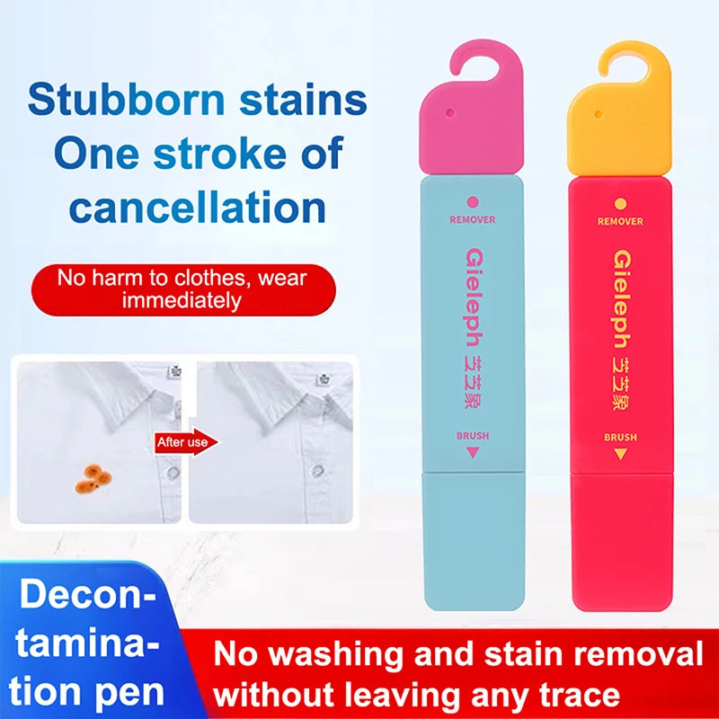 White Clothes Stain Remover Pen Household Powerful Degreasing Pen Portable Waterless Oil Stain Remover Pen For Emergency Use Qme