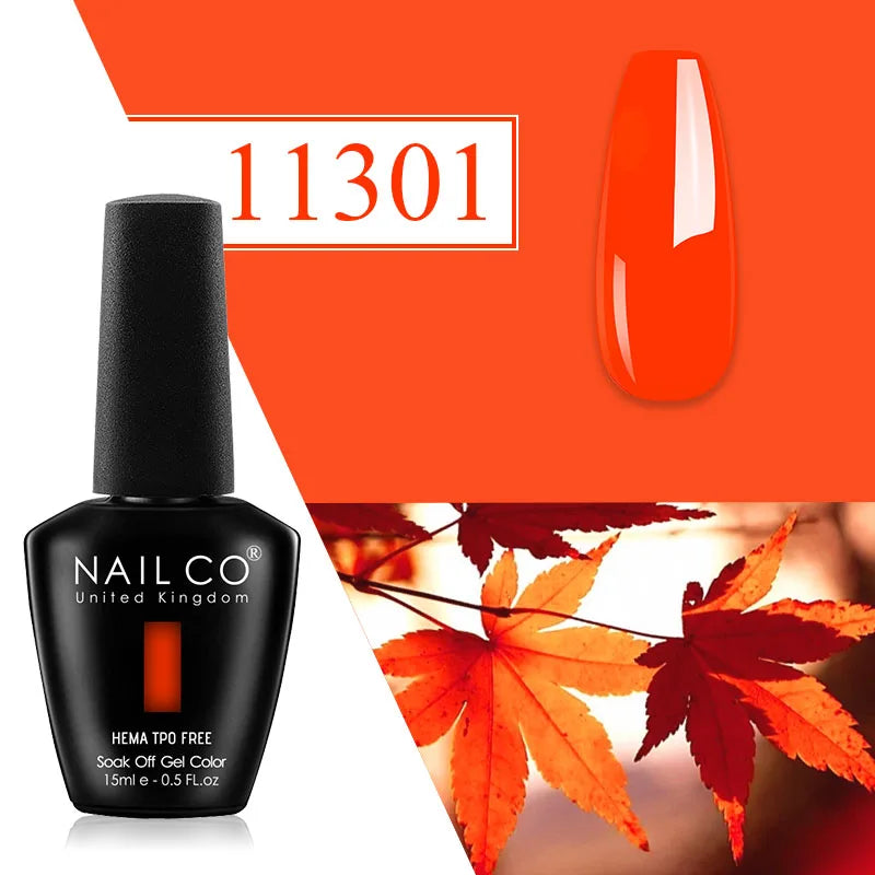 NAILCO Plum Gel Nail Polish Matte Coat Autumn Winter Semi Permanent