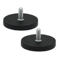 2pcs D43mm External Thread M6 Rubber Covered Magnet Magnetic Suction Cup Car Top Light Magnetic Seat Installation Bracket Clip Qme 2pcs