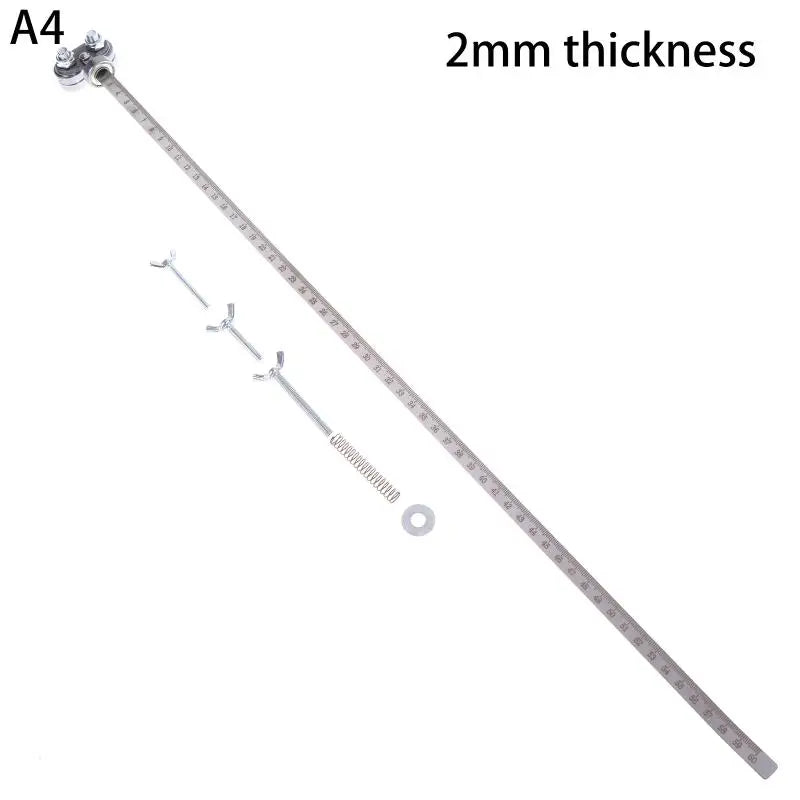Stainless Steel Bearing Circular Saw Guide Rail Ruler Adjustable Qme A4