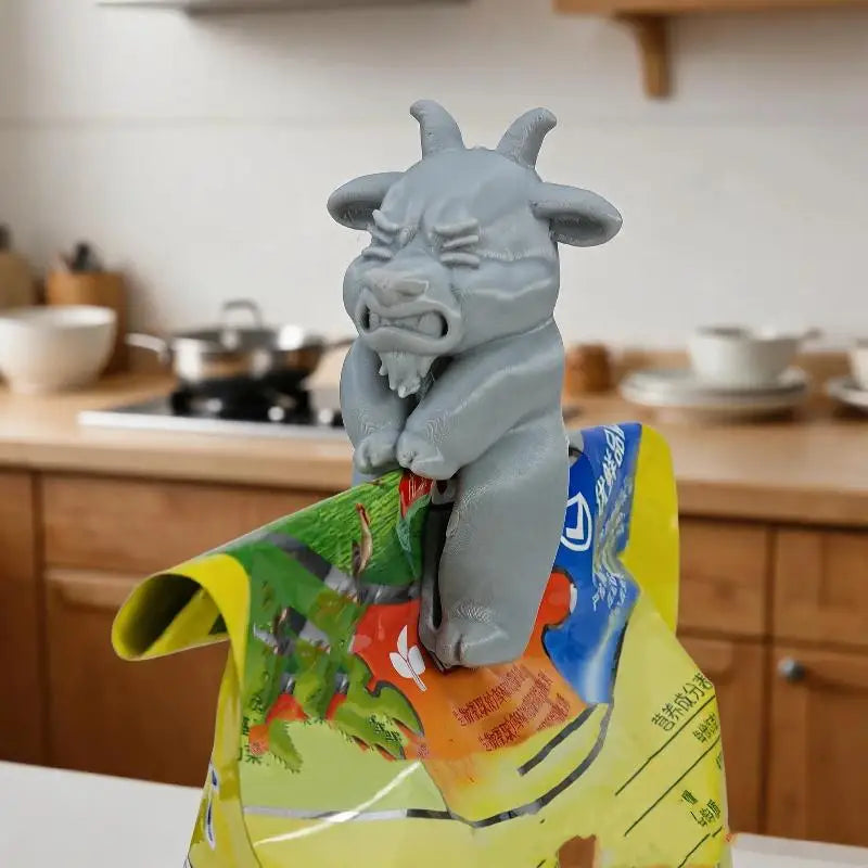 3D Printed 1/5pcs Set Farm Animal Bag Clip Funny Pet Lightweight And Durable Plastic Food Bag Sealing Clips Qme D