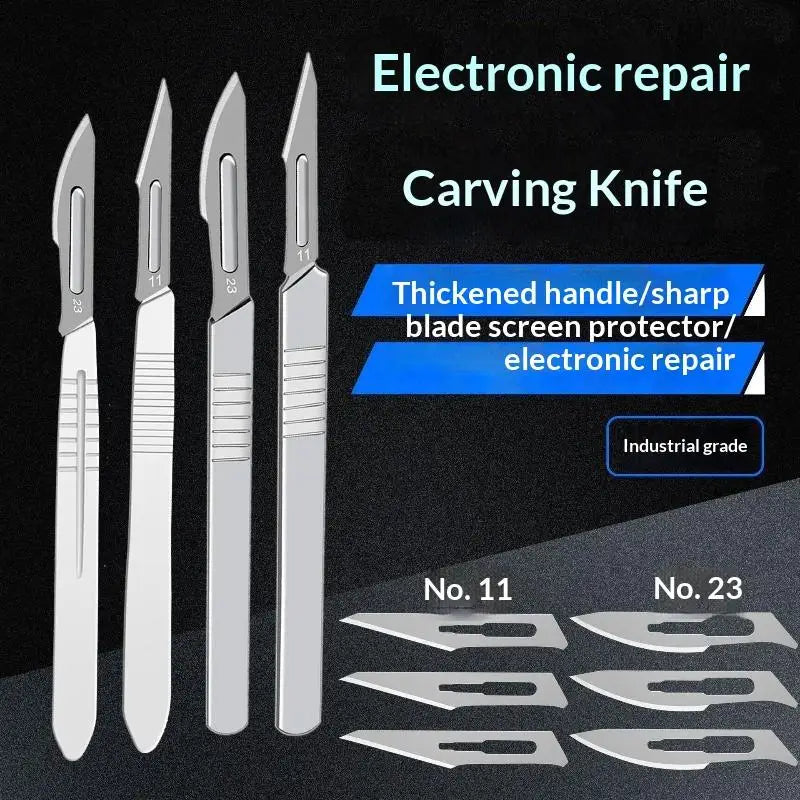 Industrial Carbon Steel Scalpel Blades Handle Biology Anatomy Qme