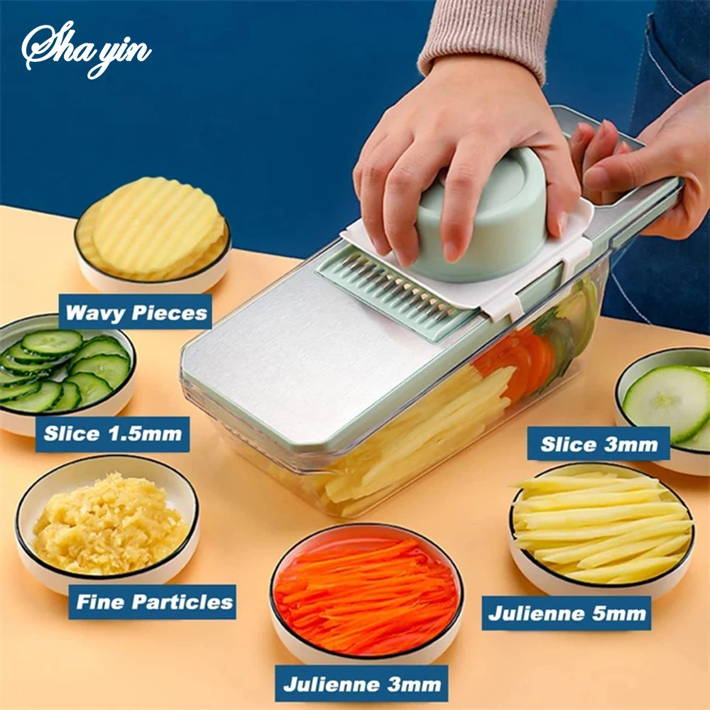 Multifunctional Shredder, Vegetable Cutter, Household Potato Shredder, Cucumber Slicer, Shredder, Vegetable Cutting Tool Qme