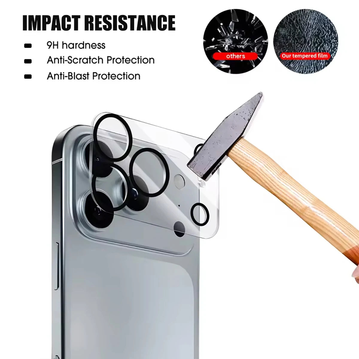 5 Tempered Glass Camera Lens Transparent Scratch Resistant Protective Qme