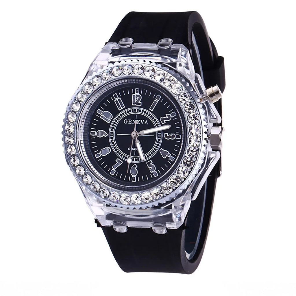 2026 Luminous Colorful LED Luminous Watch for Male and Female Students, Fluorescent Quartz Hand for Male and Female Students Qme