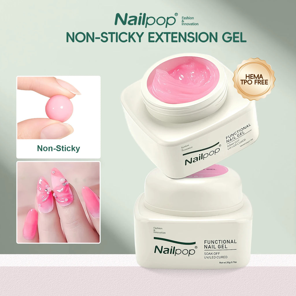 Nailpop No TPO HEMA Non Sticky Extension Gel Nails Art Manicure Qme