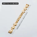 Metal Dropper Flower Steel Buckle Band Suitable for Huawei 8/9Mi 8/9 Apple IWatch1-9 S10 Stainless Steel Accessory Strap Qme Gold Color AP 38-40-41 S10-42MM