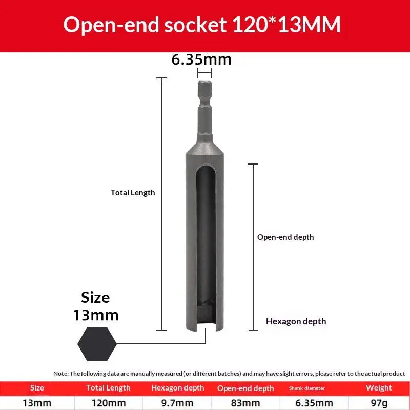 8- Extended Opening Sleeve Electric Screwdriver Socket Head Hexagon Qme 13x120