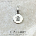Pendants Disc Cute Little Cat Paw Autumn Jewelry 925 Sterling Silver Gift For Women Pet Qme Silver