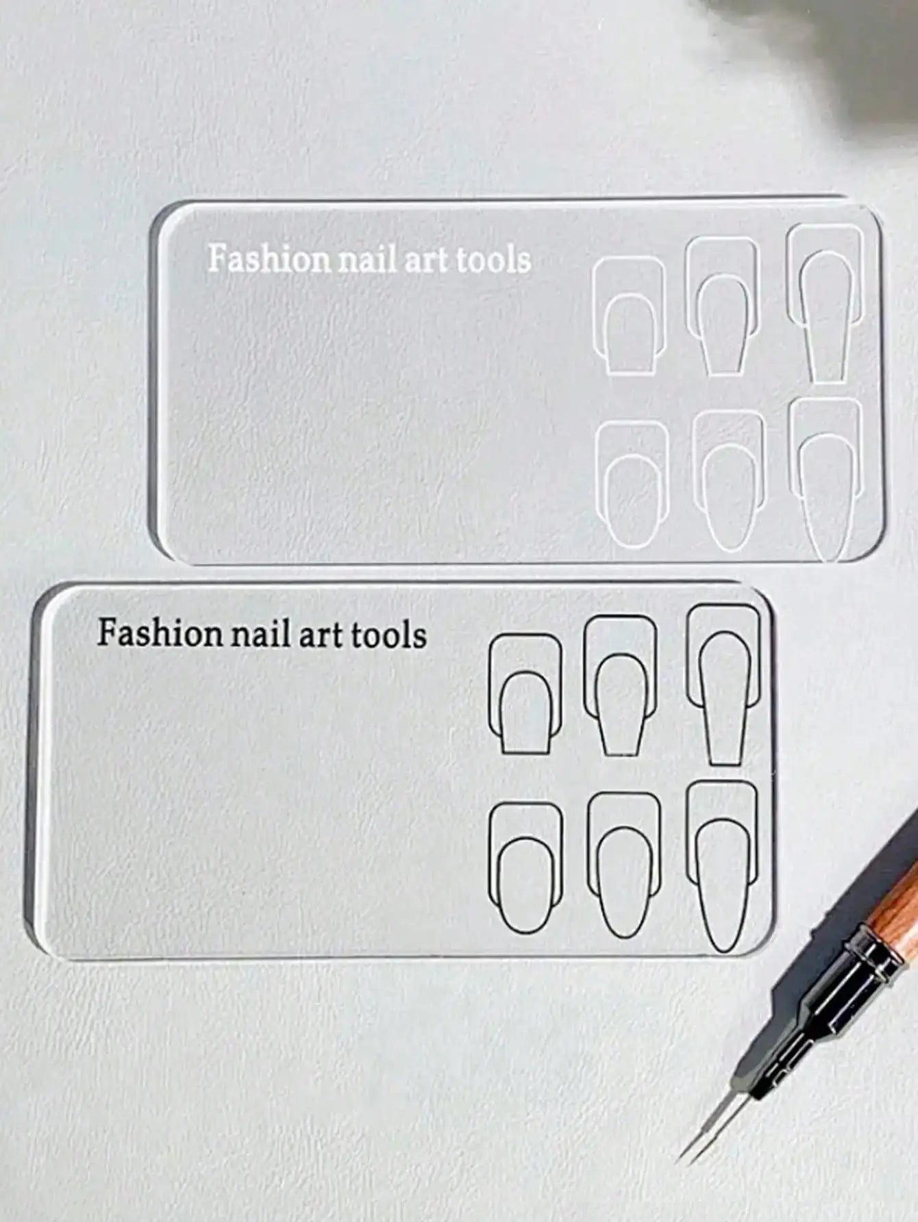 Nail Art Practice Palette Transparent Reusable Stencils Beginners Qme