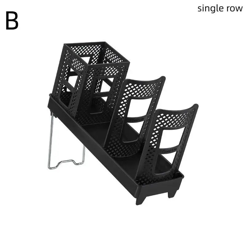 Detachable Multifunction Disposable Paper Cup Holder Single Double Qme single B Black