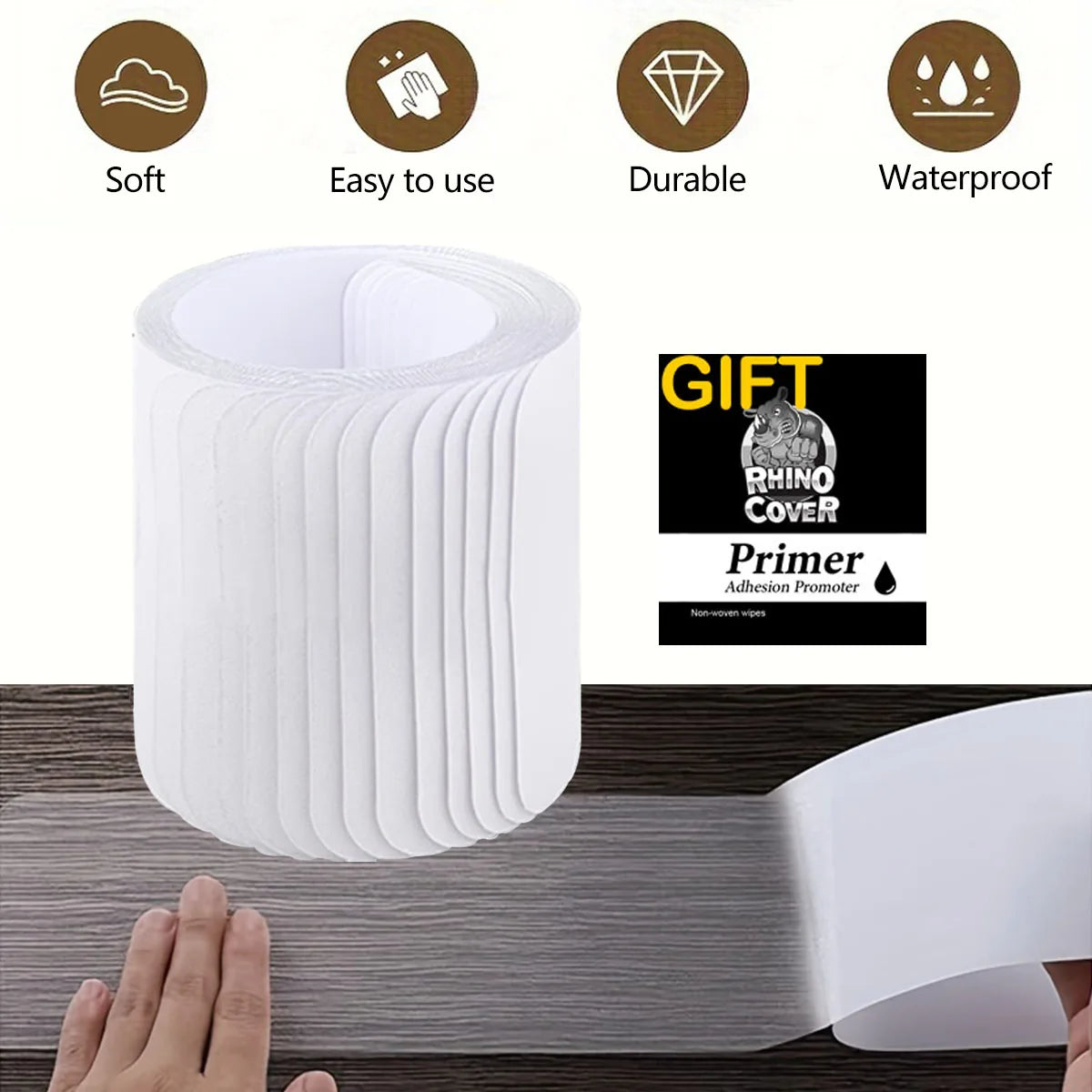 Clear Anti Slip Tape Waterproof, Non-Slip Stair Treads Tape Traction, Boat, Stairs, Transparent, Soft, Comfortable for Bare feet Qme