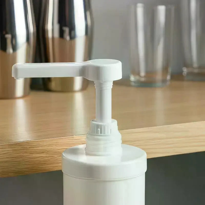 Food Grade Plastic Multipurpose Syrup Dispenser Detachable Design Accurate Pump For Cafe Milk Tea Shop Home Bar Qme
