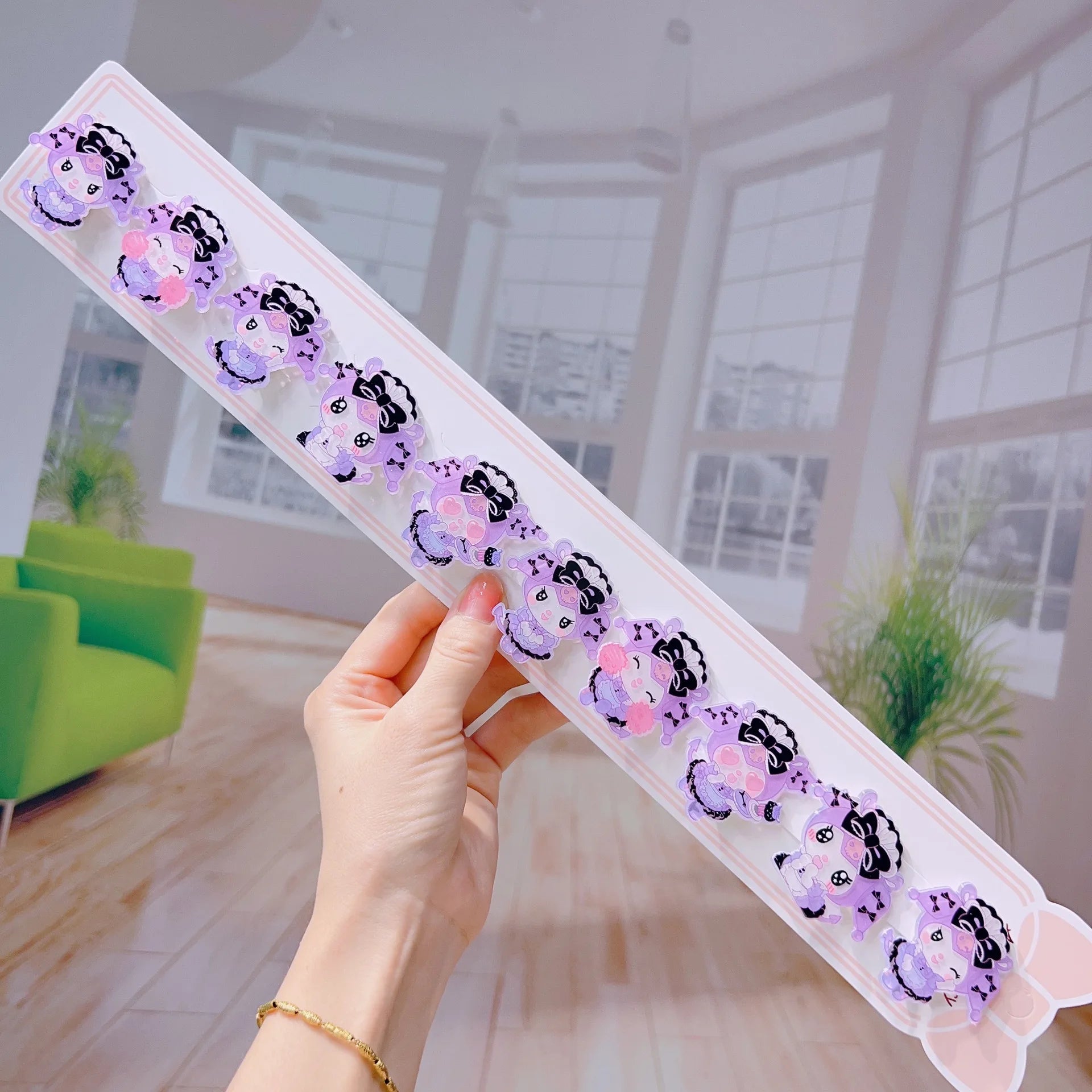 Clownee Headpiece Black Pink Hair Clip School Accessories Acrylic Qme 1