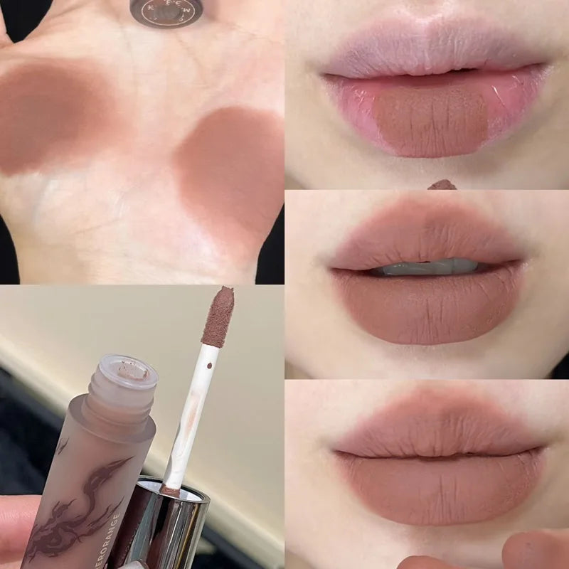HERORANGE Lip Glaze Matte Velvet Fine Glitter Qme HR1013-05