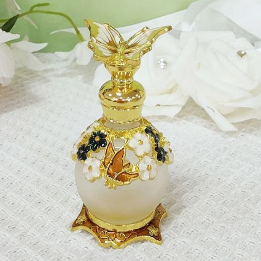 15ml Spherical Perfume Essential Oil Bottle Multi-Colored Glass Luxury Travel Portable Gift for Fragrance Lovers Qme G.BRN 15ml