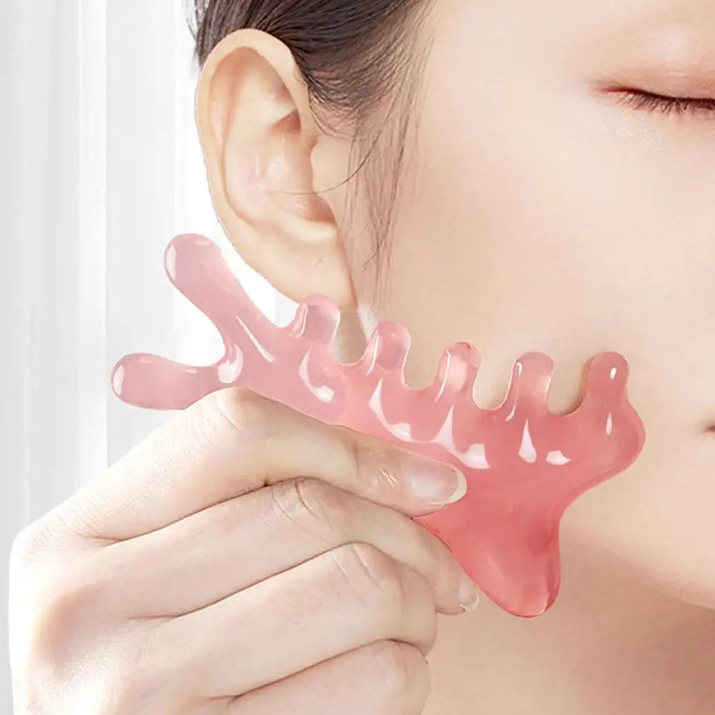New Guasha Beautiful Massage Beeswax Scraping Massage Scraper Face Massager Acupuncture Gua Sha Eye Face Board SPA Massage Tool Qme
