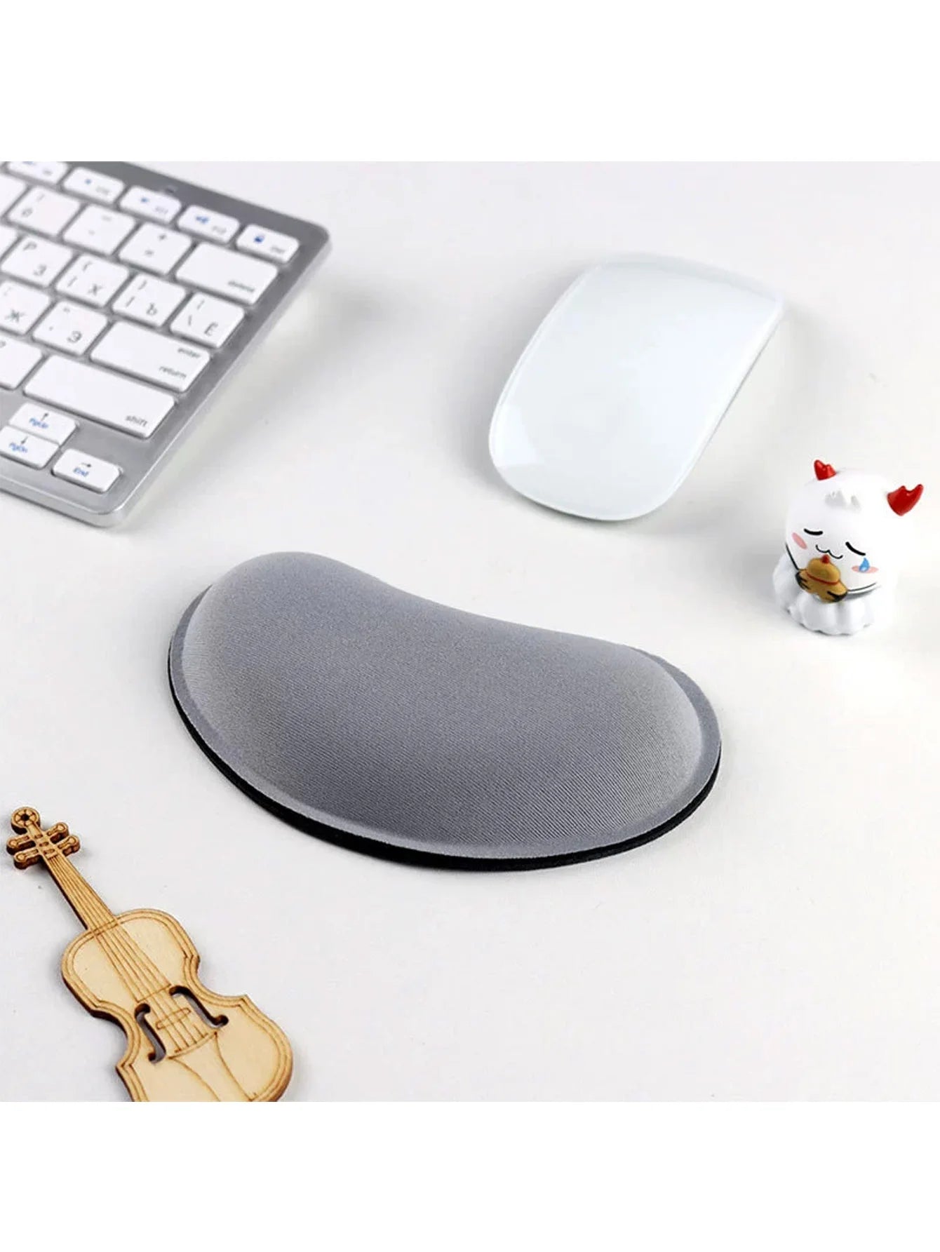 Memory Foam Mouse Wrist Pad Office Support Non-slip Bowl-shaped Hand Qme GRAY