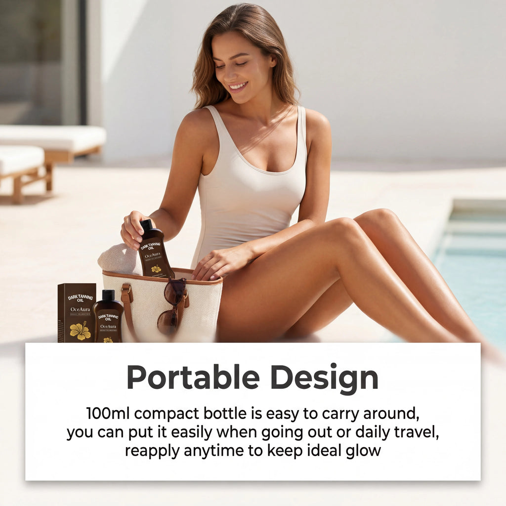 Tanning Oil Body Self Tanning Body Bronzer Darker Sun Tan Natural Glow Sunless Summer Sexy Solarium Beach Tanning Boosting Oil Qme